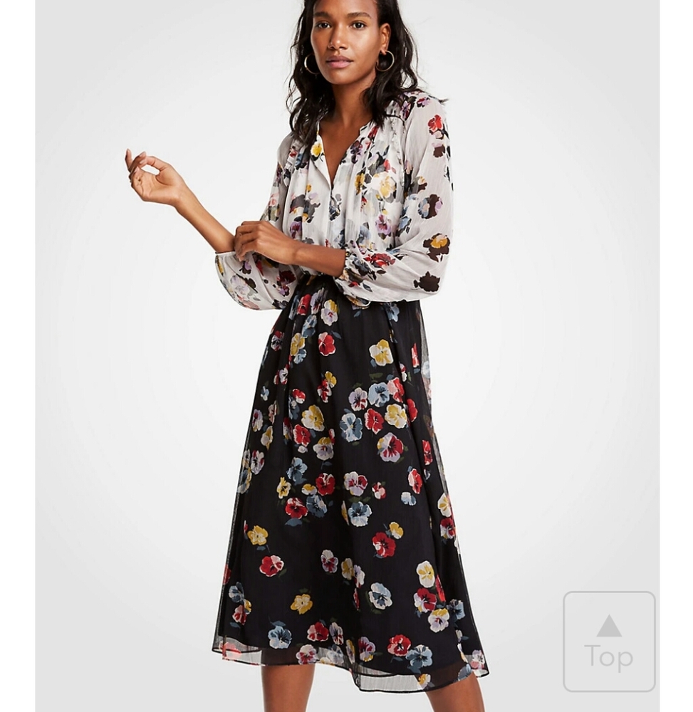 Anne Taylor petite floral dress size 6